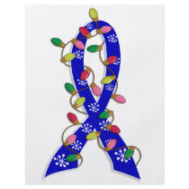 Colon Cancer Christmas Lights Ribbon