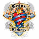 Colon Cancer Cross & Heart Photo Cut Out