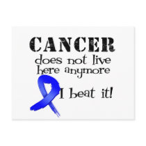 Colon Cancer Does Not Live Here Anymore Postcards