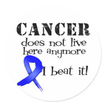 Colon Cancer Does Not Live Here Anymore Stickers