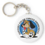 Colon Cancer Dog Keychains