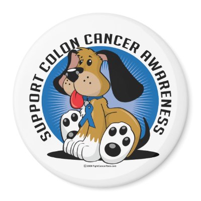 Colon Cancer Dog Refrigerator Magnets by fightcancertees