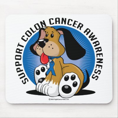 Colon Cancer Dog Mouse Pad by fightcancertees
