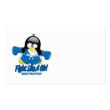 Colon Cancer Fighting Penguin Business Card