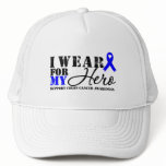 Colon Cancer Hero Blue Ribbon Mesh Hat