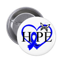 Colon Cancer Hope Butterfly Heart Décor Pins