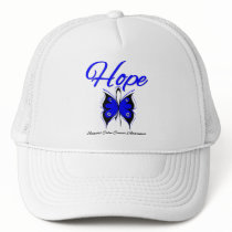 Colon Cancer Hope Butterfly Ribbon Mesh Hats