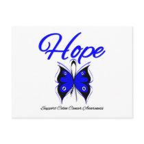 Colon Cancer Hope Butterfly Ribbon Postcard