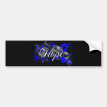 Colon Cancer Hope Garden Ribbon Bumper Sticker