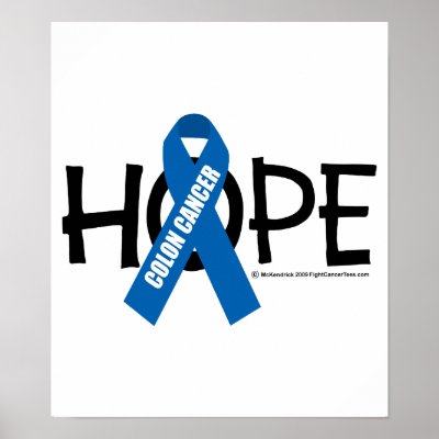 Colon Cancer Hope Print by fightcancertees