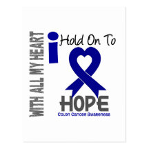 Colon Cancer I Hold On To Hope Postcards