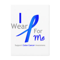 Colon Cancer I Wear Blue For Me Post Card