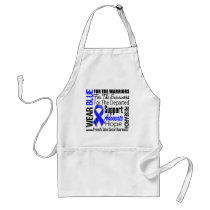 Colon Cancer I Wear Blue Ribbon TRIBUTE Apron