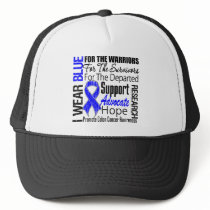 Colon Cancer I Wear Blue Ribbon TRIBUTE Mesh Hats