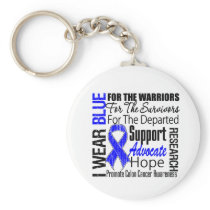 Colon Cancer I Wear Blue Ribbon TRIBUTE Key Chain
