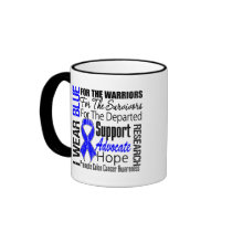 Colon Cancer I Wear Blue Ribbon TRIBUTE Coffee Mugs