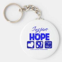 Colon Cancer Inspire Hope Key Chain
