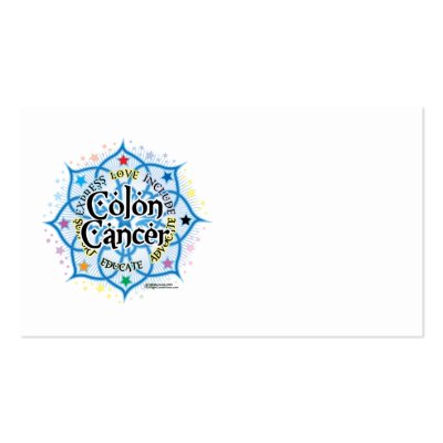 Colon Cancer Lotus Business Card Template by fightcancertees