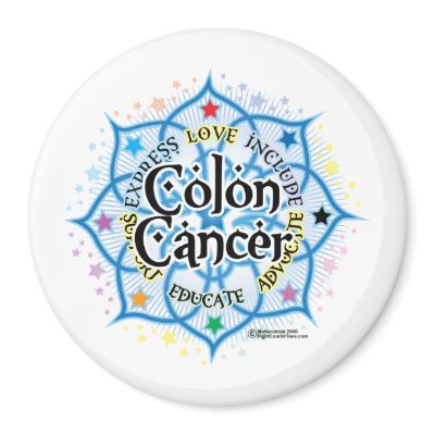 Colon Cancer Lotus Magnet by fightcancertees