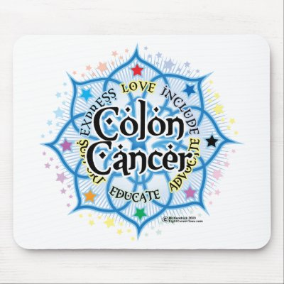 Colon Cancer Lotus Mouse Pad by fightcancertees