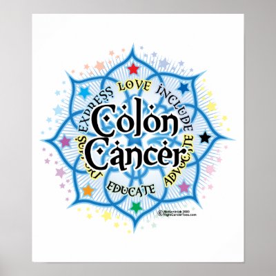 Colon Cancer Lotus Posters by fightcancertees