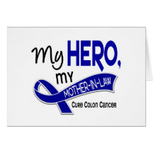 Colon Cancer MY HERO MY MOTHER-IN-LAW 42 Card
