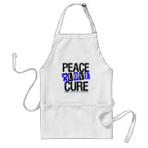 Colon Cancer Peace Love Cure Apron