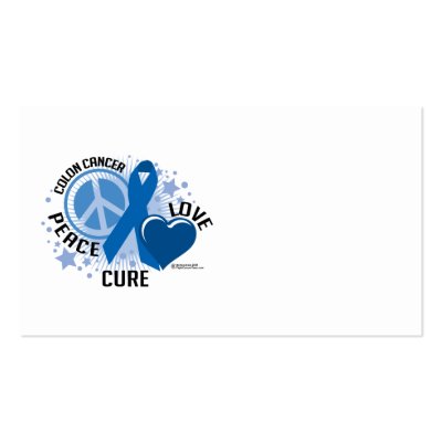 Colon Cancer PLC Business Card Templates by fightcancertees