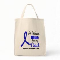 Colon Cancer Ribbon For My Dad Canvas Bags