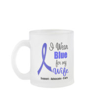 Colon Cancer Ribbon For My Wife Coffee Mugs