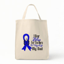 Colon Cancer Ribbon Hero My Dad Canvas Bags