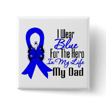 Colon Cancer Ribbon Hero My Dad Pins