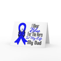 Colon Cancer Ribbon Hero My Dad Greeting Card