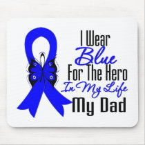Colon Cancer Ribbon Hero My Dad Mouse Pad