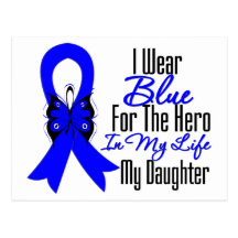 Colon Cancer Ribbon Hero My Daughter Post Cards