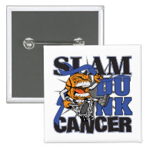 Colon Cancer - Slam Dunk Cancer Pinback Button