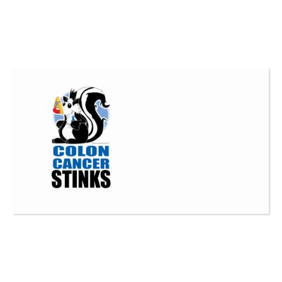 Colon Cancer Stinks Business Card Templates by fightcancertees
