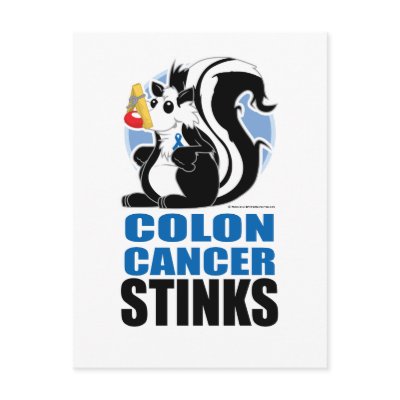 Colon Cancer Stinks Post Card by fightcancertees