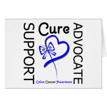Colon Cancer Support Advocate Cure Greeting Card