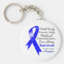 Colon Cancer Support Strong Survivor Key Chains