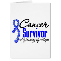 Colon Cancer Survivor Awareness Journey Ribbon Greeting Card