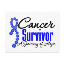 Colon Cancer Survivor Awareness Journey Ribbon Postcards