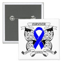 Colon Cancer Survivor Butterfly Strength Button
