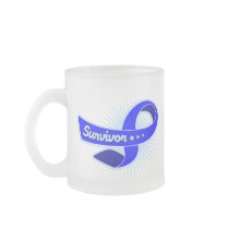 Colon Cancer Survivor Ribbon Mugs