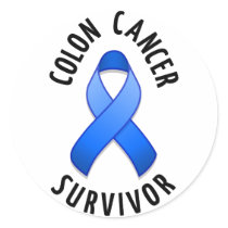 Colon Cancer Survivor Round Sticker