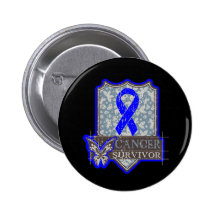 Colon Cancer Survivor Vintage Butterfly Pin