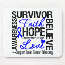 Colon Cancer Survivors Motto Mousepads