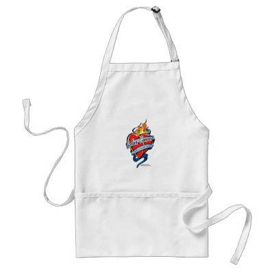 Colon Cancer Tattoo Heart Aprons by fightcancertees