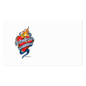 Colon Cancer Tattoo Heart business cards