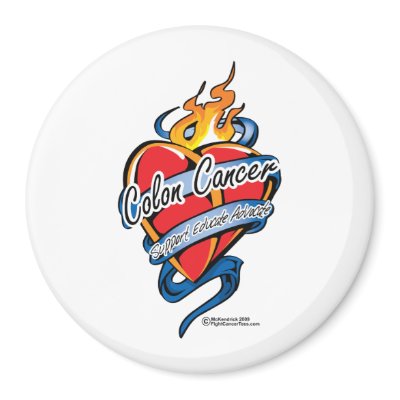 Colon Cancer Tattoo Heart Magnet by fightcancertees